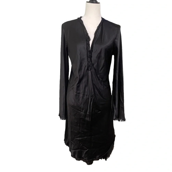 JAGA black long sleeve dress rayon - Picture 1 of 13